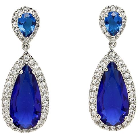 Orecchini Pendenti con Zirconi in Blu Collezione Diva - Foto 5
