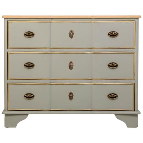 Cassettiera Antica In Legno Laccato Verde, 3 Cassetti 100x50x80 - Foto 2