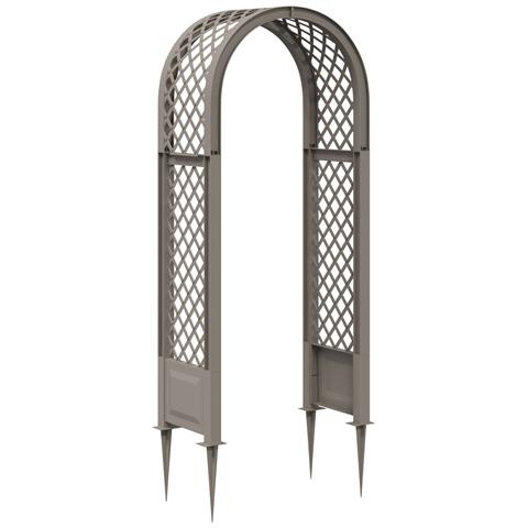 Arco di rose con punte Grigio 97 x 43 x 218 cm PP - Foto 1