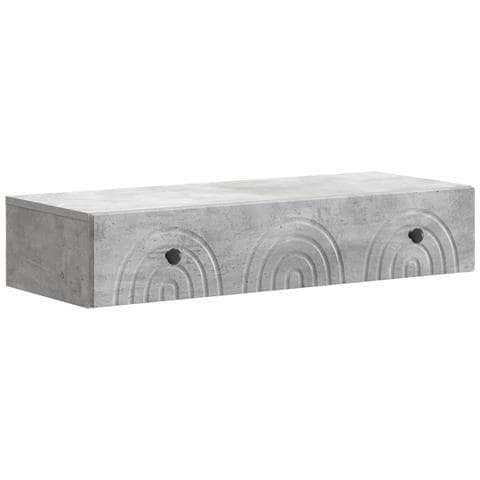Tavolino da Parete Laterale Grigio Cemento 87,5 x 34,5 x 17 cm - Foto 1