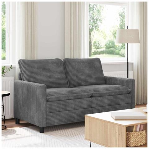 Divano Grigio Chiaro 156 x 81 x 87,5 cm Poliestere - Foto 2