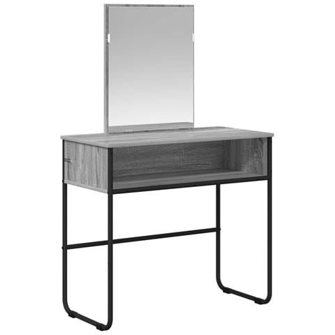 Tavolo da Trucco con lo scaffale Sonoma grigio 81 x 40 x 131 cm - Foto 1
