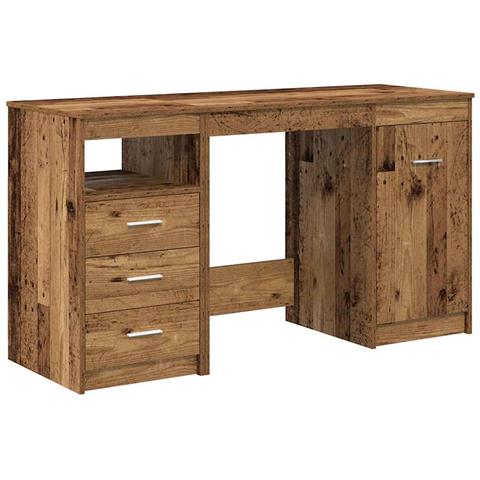 Scrivania con armadietto Legno Antico in Legno Multistrato - Foto 1