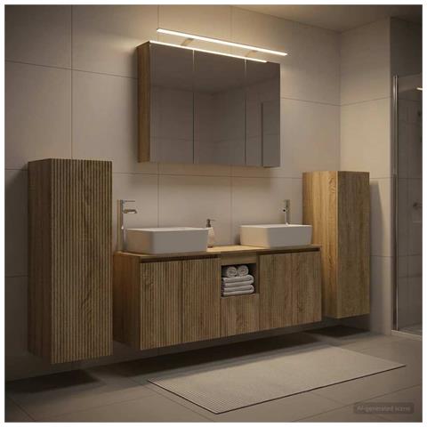 Set di mobili per il bagno 6 pcs Rovere Sonoma - Foto 2