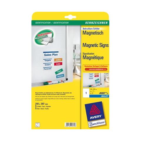 Cartello magnetico per stampanti Inkjet 78x28 mm - Foto 1