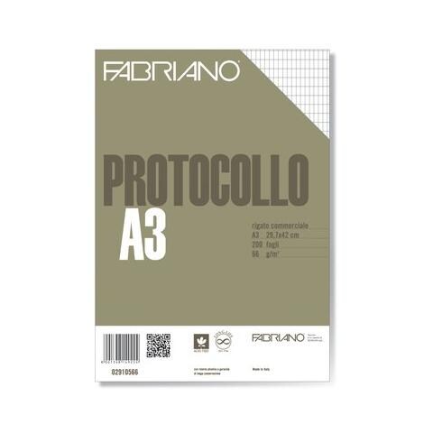 conf. 200 fogli Protocollo 66gr rigato commerciale 02910566 - Foto 1