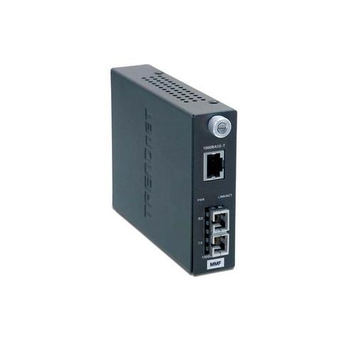 Convertitore multimodalei / ricevitore TRENDnet TFC-1000MSC - 2 Porta (e) - 1 x Rete (RJ-45) - 1 x SC - 1000Base-T, 1000Base-SX - 550 m - Esterno, Parato montabile, Interno - Foto 1