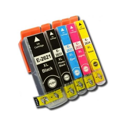 5 Cartucce Compatibili Epson T2631 T2636 Xl 1 Per Colore - Foto 1