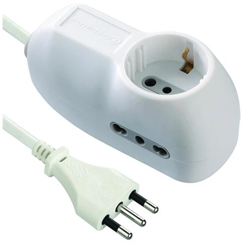 62024 Multipresa 3 posti 1 schuko + 2 bivalenti 10/16A - cavo 1 m - Foto 9