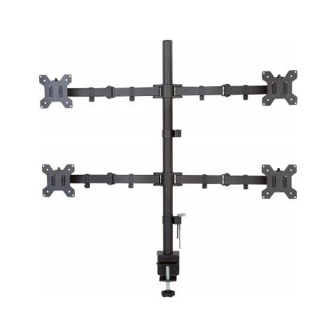 Supporto da Scrivania ICA-LCD 382-Q per 4 Monitor 13'' - 27'' con 4 Braccia con Morsetto Portata 10 kg per Braccio - Foto 1