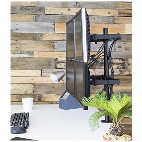 Supporto da Scrivania ICA-LCD 382-Q per 4 Monitor 13'' - 27'' con 4 Braccia con Morsetto Portata 10 kg per Braccio - Foto 6