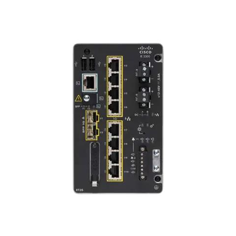 Cisco Catalyst IE3300 Rugged Series - Network Essentials - switch - gestito - 10 x 10/100/1000 + 2 x SFP - montabile su rail DIN - DC power - Foto 1