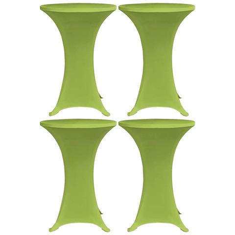 Copritavoli Elastici 4 Pz 70 Cm Verde - Foto 1