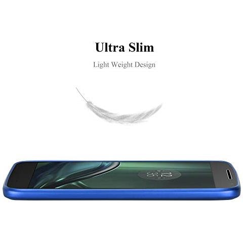Custodia Compatibile Con Motorola Moto G4 Play In Blu Metallico - Coperchio Protettivo In Silicone Tpu Flessibile - Foto 2