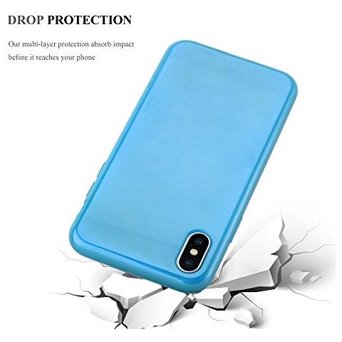 Custodia Compatibile Con Apple Iphone X / Xs In Turchese - Coperchio Protettivo In Silicone Tpu Flessibile Con Design Spazzolato - Foto 2