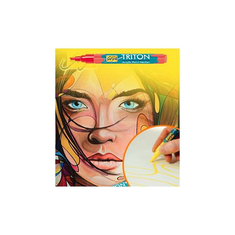 Solo Goya Triton Pennarello Acrilico1 - 4 Mm - Vermilion - Foto 1