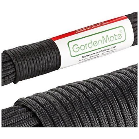 Rope Professionale Di Nylon Esterna Paracord 550 31m Lungo Spessore 4 Mm Antistrappo Corda Kernmantle Con 7 Nucleo Fili Nero - Foto 1