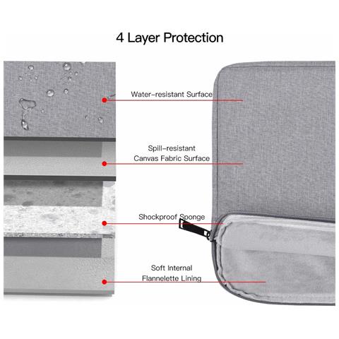Custodia Per Laptop In Tela Da 13,3 Pollici Grey - Foto 15