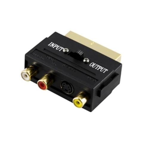 Adattatore Spina Scart / Presa S-VHS / 3x RCA Video - Foto 1