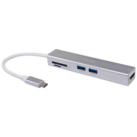 Equip 133480 replicatore di porte e docking station per notebook USB 3.2 Gen 1 (3.1 Gen 1) Type-C Argento - Foto 1