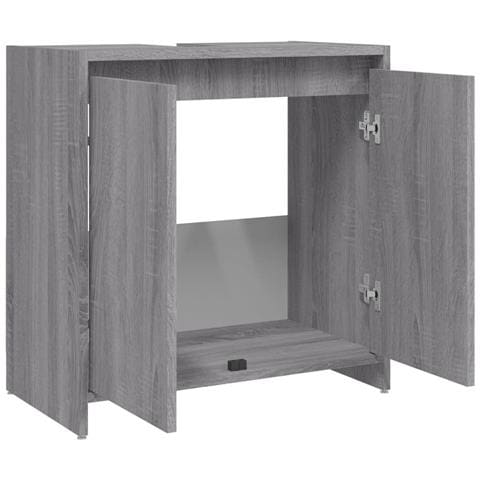 Armadietto Bagno Grigio Sonoma 60x33x61 Cm In Legno Multistrato - Foto 10