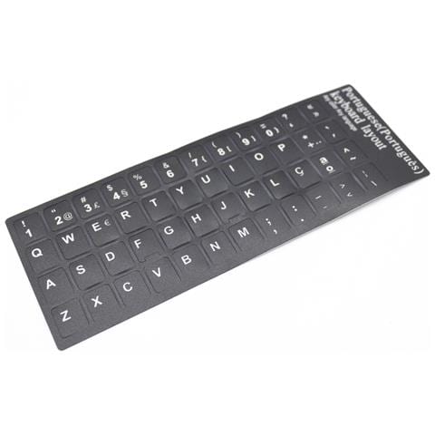 Adesivi Tastiera Grigi Layout Italiano Ita Lettere Nere Argento Notebook Pc - Foto 2