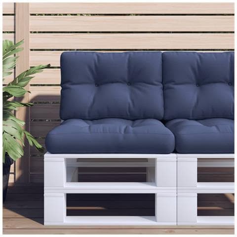 Cuscino Per Pallet Blu Marino 50x40x12 Cm In Tessuto - Foto 1