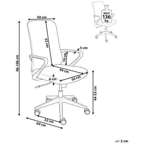 Sedia Da Ufficio Expert Azzurro - Foto 6