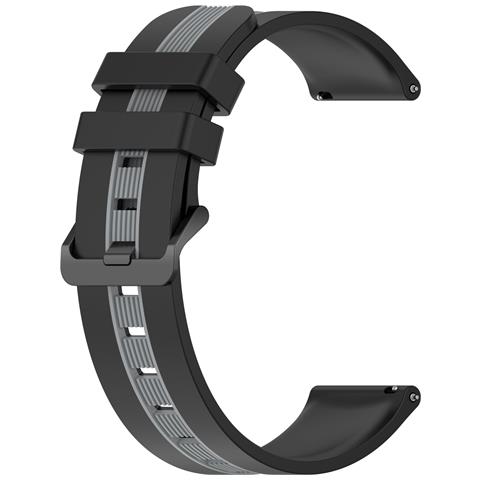 Cinturino In Silicone Da 22 Mm Per Garmin Venu 2/forerunner255/265/forerunner255 Black+grey - Foto 1