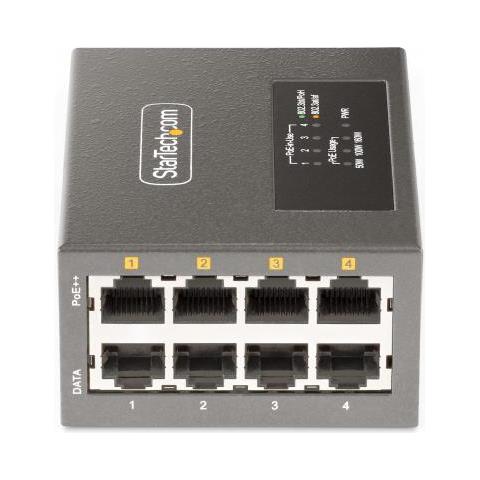 Iniettore Poe++ Multi-gigabit A 4 Porte, Ethernet 5/2.5g (nbase-t), Poe /poe+ /poe++ (802.3af / 802.3at / 802.3bt), Potenza Di Alimentazione 160 Watt, Montabile A Parete /su Guida Din, Non Gestito - Foto 3