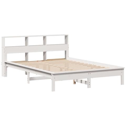 Letto Senza Materasso Bianco 140x200 Cm Legno Massello Di Pino - Foto 3