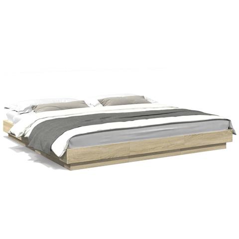 Giroletto Luci Led Rovere Sonoma 180x200 Cm Legno Multistrato - Foto 2