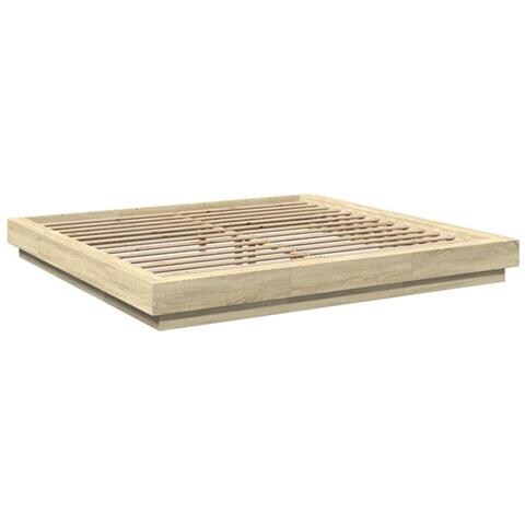 Giroletto Luci Led Rovere Sonoma 180x200 Cm Legno Multistrato - Foto 3