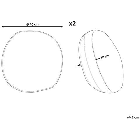 Set Di 2 Cuscini Apricale 40 X 40 Cm Floreale Blu - Foto 6