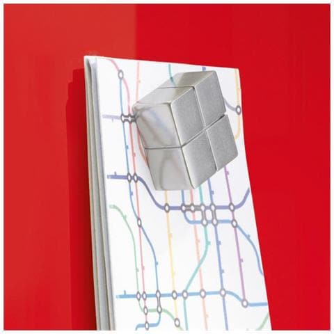 Gl212 Bacheca Magnetiche E Accessori Vetro 1200 X 900 Mm Rosso - Foto 2