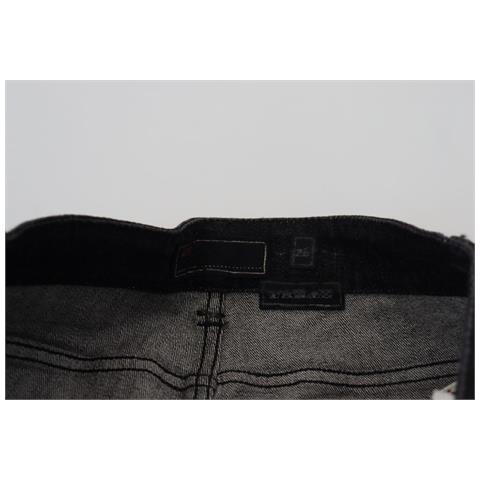 Jeans In Denim Di Cotone Slim Fit Neri A Vita Bassa - W26 - Foto 5