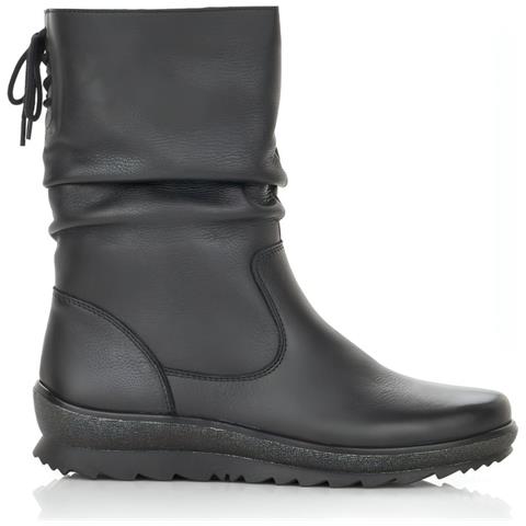 Black Casual Closed Booties Stivaletti Pelle Scarpe Donna Nero Eu 40, R8471-01 - Foto 2