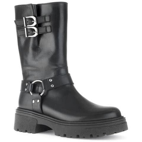 Black Casual Closed Booties Stivaletti Pelle Scarpe Donna Nero Eu 40, 51.762.27 - Foto 1