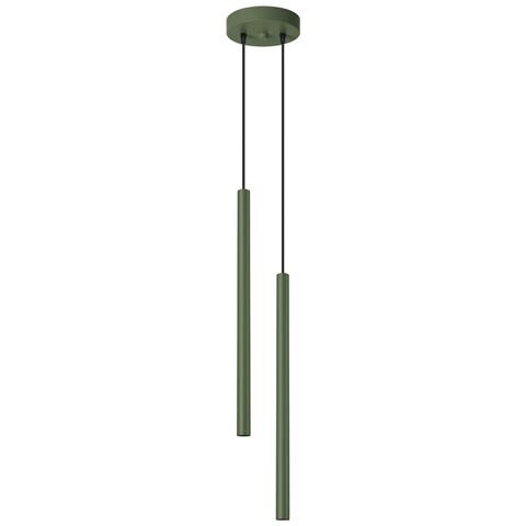 Sollux Lighting Lampada A Sospensione Pastelo 2 Verde Oliva Sl.1519 - Moderno Lampada A Sospensione Verde Oliva 104x15x15 Cm - Foto 1