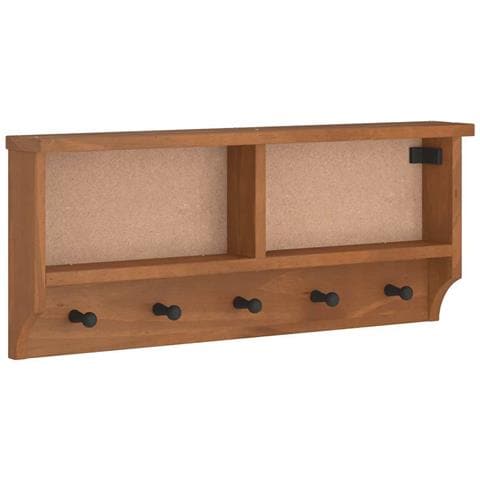 Appendiabiti Da Parete Sandnes 87x12x35 Cm In Legno Di Pino - Foto 2