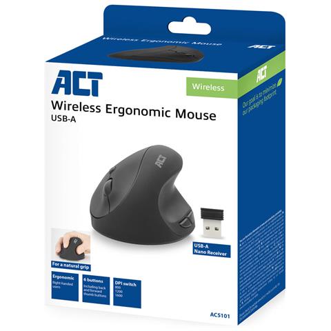 AC5101 mouse Ufficio Mano destra RF Wireless Ottico 1600 DPI - Foto 4
