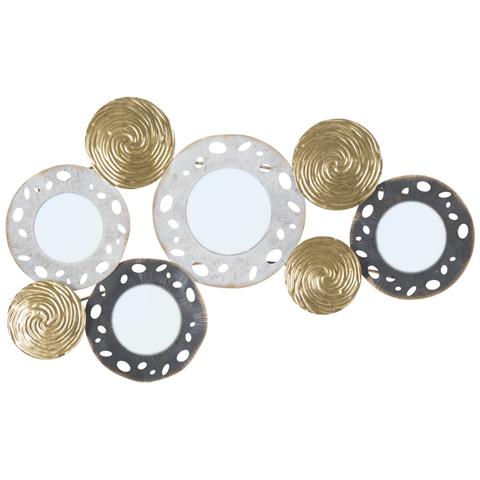 Decorazione In Metallo 3d Cerchi 20 - Multicolore - Metallo - 91x4,5x54,5 Cm - Foto 1