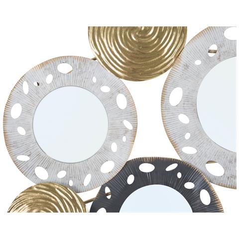 Decorazione In Metallo 3d Cerchi 20 - Multicolore - Metallo - 91x4,5x54,5 Cm - Foto 2