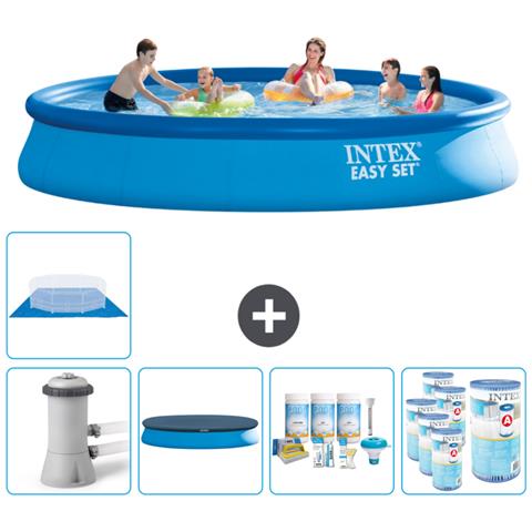 Piscina Fuori Terra - In Giro - 457x457x84 Cm - Blu - Include Accessori Coordinati Cb15 - Foto 1
