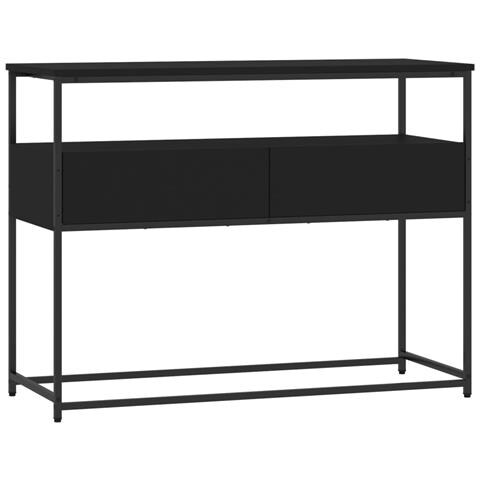 Tavolino Consolle Nero 100x40x75 Cm In Legno Multistrato - Foto 1