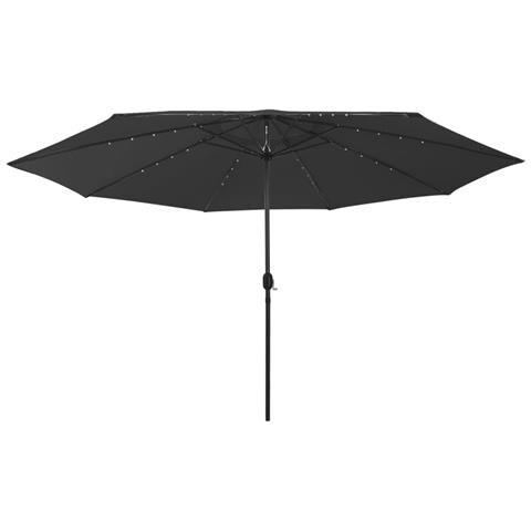 Ombrellone Da Giardino Con Luci Led 400 Cm Nero - Foto 2
