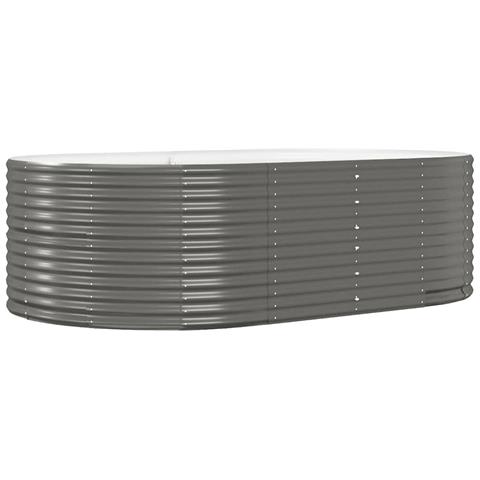 Letto Giardino Acciaio Verniciato Polvere 212x140x68 Cm Grigio - Foto 1