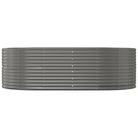 Letto Giardino Acciaio Verniciato Polvere 212x140x68 Cm Grigio - Foto 2