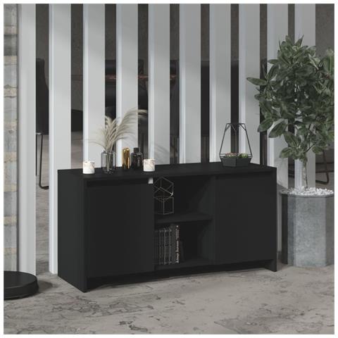 Mobile Porta Tv Nero 102x37,5x52,5 Cm In Truciolato - Foto 8