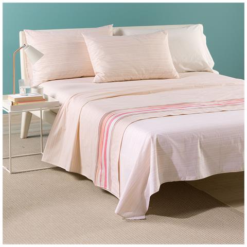 Completo Lenzuola Atlanta In Cotone Colore Rosa Misura Singolo - Foto 2